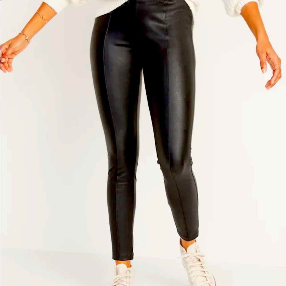 Old Navy Faux Leather Black Pants